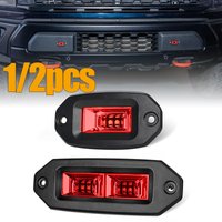 Red light bar 20W/40W LED Recessed Mount Flood Light Driving Fog Work Light for 4X4 Off Road Jeep SUV UTV Boat 4 Inch/6 inch