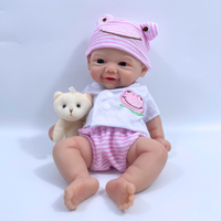 13 Inch Chubby Vivienne Full Solid Silicone Reborn Baby Doll Washable Body Girl Adorable Silicone Doll Birthday Christmas Gift