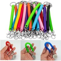 Multifunctional Elastic Retractable Keychain, Wrist Spring Spiral Stretchy Lanyard, Key Chain Keyring Key Holder, For Women Men