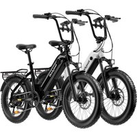 Bodywel F20 Elektrofahrrad 48V 15Ah Herausnehmbarer Akku, 20" Fatbike E-Bike, 25km/h 80km Reichweite, 7-Gang Step-Thru Pendlerfahrrad