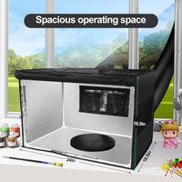 US Plug Foldable Airbrushing Paint Room Windproof Easy to Clean for Art Painting Waterproof Hobby Spray Booth