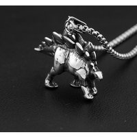 Fashion Creative 316L Stainless Steel Cute Dinosaur Necklace for Men Women Unique Animal Pendant Biker Amulet Jewelry Wholesale