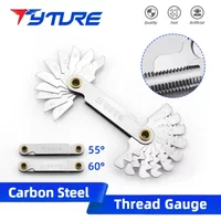 55/60 Degree Thread Plug Gauge Metric Imperial Gear Tooth Screw Pitch Gauge Carbon Steel Measuring Tool Tap Thread Measurement