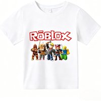 2026 Roblox Kid T-shirt Boys Game Sports Cotton T-shirt Child Cartoon Printed Cotton Short Sleeve Casual Clothes Birthday Gift
