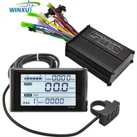 36V 48V 350W 18A E-bike Sine Wave Brushless Motor Universal Controller SW900 LCD Set for Electric Bike Scooter Repair Conversion