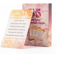 55 Self-Love Affirmation Cards Positive Mental Health Quotes Self-Care Emotional Support Tool Daily Self-Acceptance Board Game
