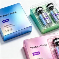 Custom Luxury Peptide Powder Labels & Supporting Boxes for 3ml-10ml Vials,Cosmetic and Fitness Supplies