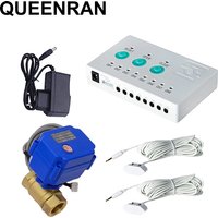 Water Leakage Alarm System with DN15 /DN20 / DN25 Valve 2pcs Sensors Water Leaking Detector for Overflow Security Protection
