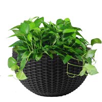 Wall Hanging Planter Flowerpot European Style Half Round Wall Flowerpot for Balcony Fence Indoor Outdoor Home Office Gift