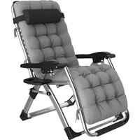 Outdoor Lightweight Zero Gravity Beach Chair Portable Metal Deck Lounge for Garden Deck Beach Camping-Packable Folding Recliner