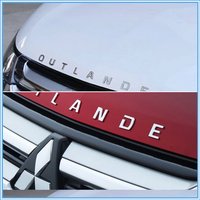 3D Letters Hood Emblem Logo Badge Car Stickers Styling Car Accessories Wording For Mitsubishi Outlander ABS Chrome