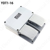 Foot switch YDT1-16 aluminum shell gray double pedal switch machine tool accessories switch