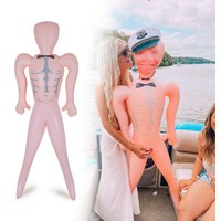 150cm Inflatable Doll Model Party Gift Toy Decoration Blow Up Male Doll Bachelorette Night DIY Draw Face Only Doll No Clothes