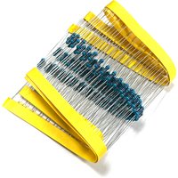 100pcs 1/4W Metal Film Resistor 1 2.2 3.3 4.7 5.1 6.8 11 13 16 91 100 150 180 200 220 330 360 390 470 510 750 820 910 Ohm K R