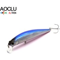 AOCLU-Leurre rigide à manivelle, méné coulant, eau salée douce, bateau côtier, pêche de plage conventionnelle, hameçons 4 # VMC, 110mm, 23g