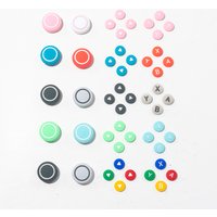 STORM WYRM High Quality Non-toxic Soft Silicone Button Stickers and Joystick Caps Set for SWITCH &SWITCH Oled AKSW-308