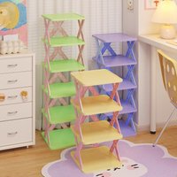 Student dormitory small shoe rack indoor multi-layer good-looking small narrow shoe storage rack dopamine rack occupies a small
