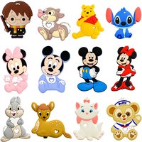 1pcs Silicone Cartoon Baby Teether Rodent Teething Toys Chewable Animal Beads Baby Products Nursing Gift DIY Pendant Necklace