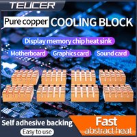Pure Copper Video Memory Storage Cooling Plate Needle Column Red Copper Chipset Radiator Motherboards Videocards Chips Heatsink