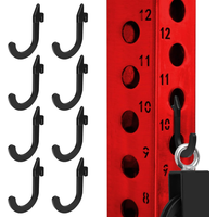 Squat Rack Accessories Hook Holder,Power Rack Attachments Hooks,DIY Storage Hook for Resistance Bands Barbell Collars and Gym Ac