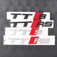 1PC 3D ABS TTS TTRS Letters Emblem Car Rear Trunk Sticker Body Badge Decoration Decals For Audi TTS TTRS Logo Auto Accessories