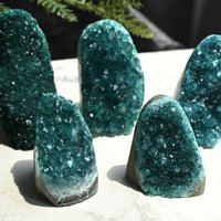 1pc Natural Lake blue Crystal Cluster - Handcrafted Aesthetic Home Decor with Sparkling Starry Inclusions,Unique Holiday Gift