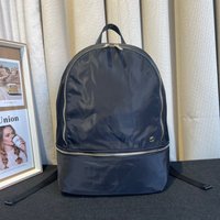Lulu Style Casual Fitness Backpack Lightweight Waterproof Travel Double Shoulder Bag for Women Simple Design Daily Use