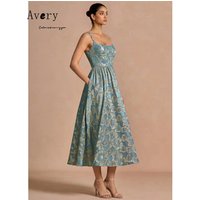 Avery Custom A Line Flower Sleeveless Spaghetti Straps Elegant Evening Dresses for Woman Luxury Party Dresses 2026 Formal Dress