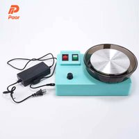 15CM Electric Aluminum Alloy Pottery Wheel Adjustable Speed 60W Motor 110/220V Mini Pottery Machine