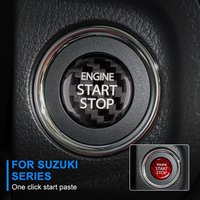 Real Hard Carbon Fiber Engine Start Stop Button For Suzuki Swift Alto Ignis S-Cross Alivio Kizashi Interior Trim Accessories