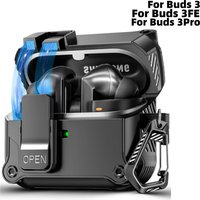 Secure Lock Case for Samsung Galaxy Buds 3FE /Buds 3 Pro & Buds 3 Shockproof Hard Case Cover for Samsung Galaxy Buds 3FE/3 Pro/3