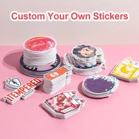 50pcs Custom Vinyl Stickers Waterproof Decorative Logo Label Laptop Cartoon Hologram Heart Star Film Stickers Anime Cute Label