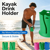 Kayak Cup Holders Surfboard Water Bottle Holder, Beverage Silicone Holder Stand-Up Paddle Board Accessories Surfing Equipment