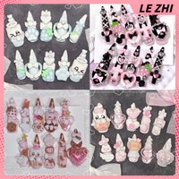Cartoon Stiletto Cute Rabbit Press On Nails Art Stickers Retro Y2K Strawberry Wings Love Cat Paws Manicure Diamond Fake Nails