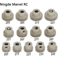 Aluminum Alloy Motor Gear 48P 5mm Shaft 7075 20T-32T Metal Pinion, Suitable for 1/10 Scale Remote Control Model Car Toy Parts.