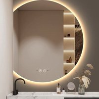 Nordic Style Espelho Para Banheiro Smart Mirror Semicircular Mirrors Curved Touch Screen Bathroom Mirror Bathroom Light Wall