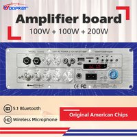 Woopker Audio Amplifier Board 100W+100W+200W Support Wireless Microphone Bluetooth5.1 Channel2.1 Amplificatore Subwoofer speaker