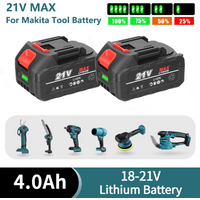 21V 4.0Ah High-Power Rechargeable Lithium Ion Battery for Makita Cordless Electric Wrench Dirll Screwdriver Power Tool