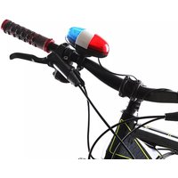 6 LED Bicycle 4 Tone Sounds Bell Outdoor Plastic Police Car Light Electronic Horn Cycling Equipment Bicycle Siren for Kid's Bike
