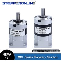 STEPPERONLINE Nema 17 High Precision Planetary Gearbox Motor Speed Reducer Ratio 4:1 to 100:1 for 5mm Shaft Nema17 Stepper Motor