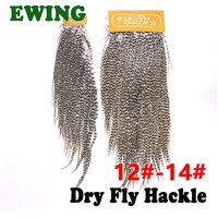 half/whole skin Ewing feather Dry fly saddle for hook size 12#-14# rooster saddle natural grizzly hackle fly tying materials