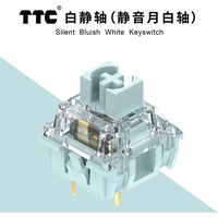 TTC Bluish White Silent Switch for Mechanical Keyboard Mute Tactile 3Pin 42gf RGB Double Spring DIY Custom keyboard Accessories