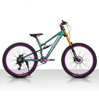 AliExpress NONE Downhill Mountain Bike Soft Tail DH Mountain Bikes Hydraulic Disc Brake Air Fork Oil Rear Shock 24/26/27.5inch Mountain Bike