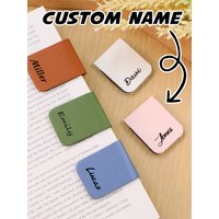 Personalized Name Magnetic Bookmarks,Custom Name Leather Bookmarks,Customized Book Marks For Reading,Customizable Bookmarks