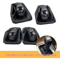 6 Speed Car Gear Shift Knob Shifter Gaitor Boot Case For Mercedes Benz E Class W211 S211 2002 2003 2004 2005 2006 2007 2008 2009