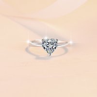 925 Sterling Silve Gorgeous Shiny Stone Heart Zircom Ring For Women Engagement Wedding High Quality Fine Jewelry