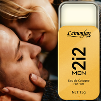 Lemonfay 2i2 Men's Eau de Cologne, long-lasting fragrance, portable 15g, suitable for dates and daily use