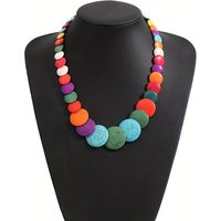 Bohemian Vintage Colored Turquoise Bead Necklace