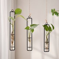 Creative Glass Vase Home Living Room Wall Hanging Creative Hydroponic Plant Vase Nordic Decorative Transparent Flower Pot