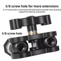 FANGTUOSI TM-5 Articulating Magic Arm with Dual Ball Head for Tripod Phone Clip 1/4" Screw for LED Light LCD Monitor Microphone